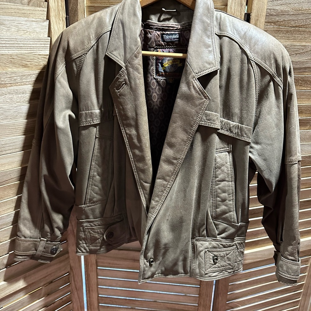 3M Thinsulate Brown Leather Jacket